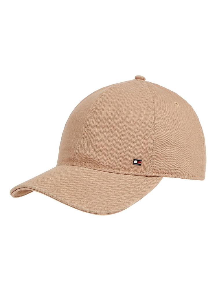 Tommy Hilfiger Natural 100% Cotton Herringbone 6 Panel Cap - Image 1 of 3 Tommy Hilfiger Natural 100% Cotton Herringbone 6 Panel Cap - Image 1 of 3