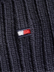 Tommy Hilfiger Blue 100% Cotton Pom Pom Beanie - Image 6 of 6