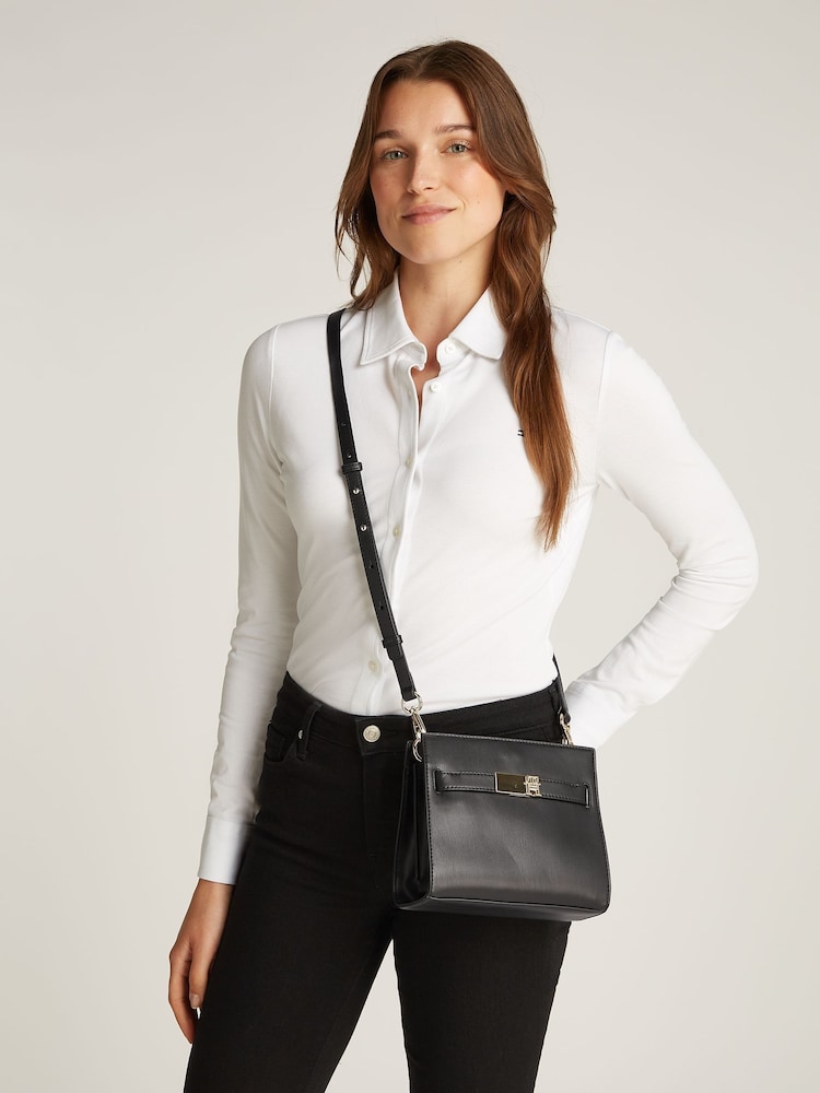 Tommy Hilfiger Black Heritage Mini Satchel - Image 5 of 5