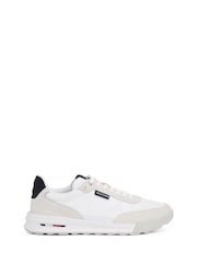 Tommy Hilfiger White Retro Leather Runner Trainers - Image 1 of 5