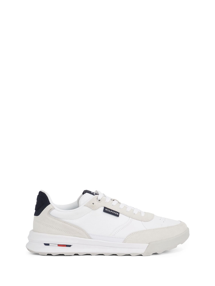Tommy Hilfiger White Retro Leather Runner Trainers - Image 1 of 5