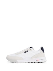 Tommy Hilfiger White Retro Leather Runner Trainers - Image 2 of 5