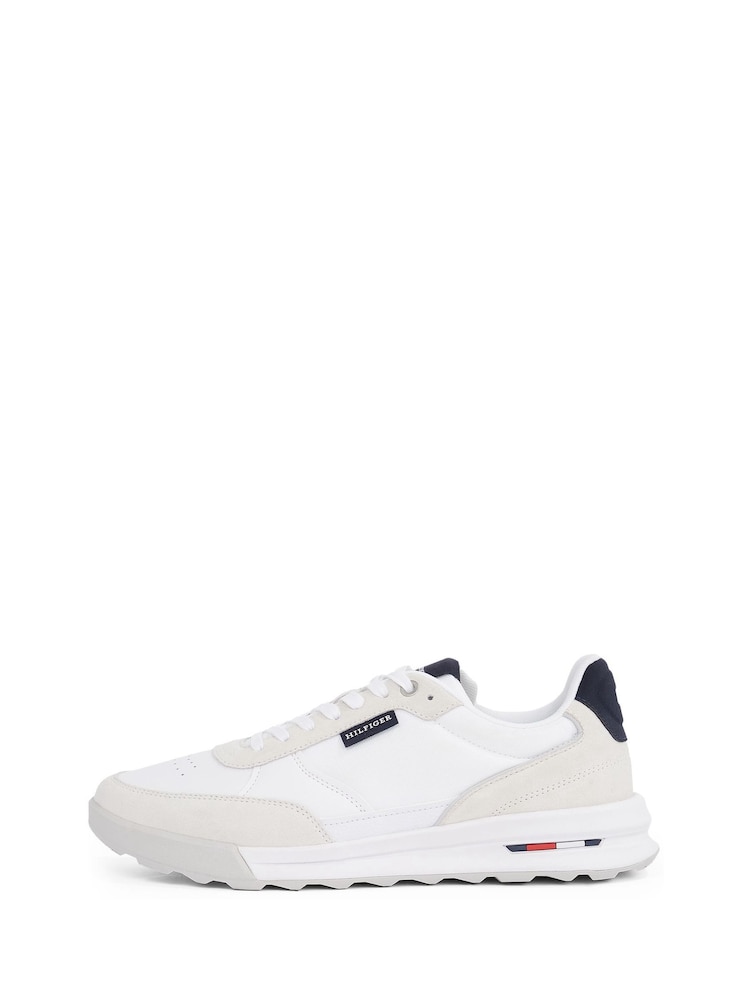 Tommy Hilfiger White Retro Leather Runner Trainers - Image 2 of 5
