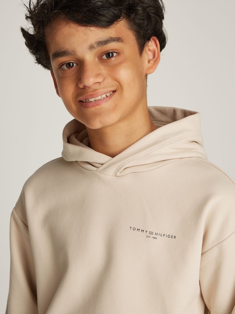 Tommy Hilfiger Cream Unisex Hoodie - Image 4 of 6