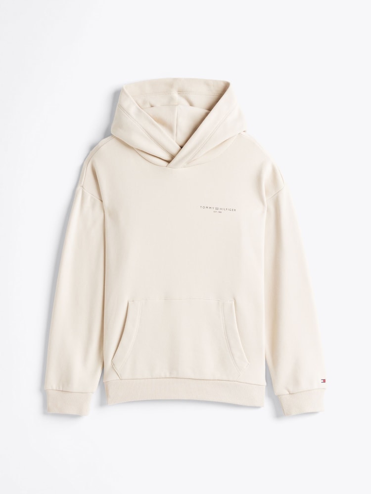 Tommy Hilfiger Cream Unisex Hoodie - Image 5 of 6