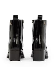 Tommy Hilfiger Black Leather Cowboy Boots - Image 4 of 6
