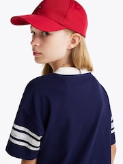 Tommy Hilfiger Blue 100% Cotton Varsity Colourblock T-Shirt - Image 5 of 7