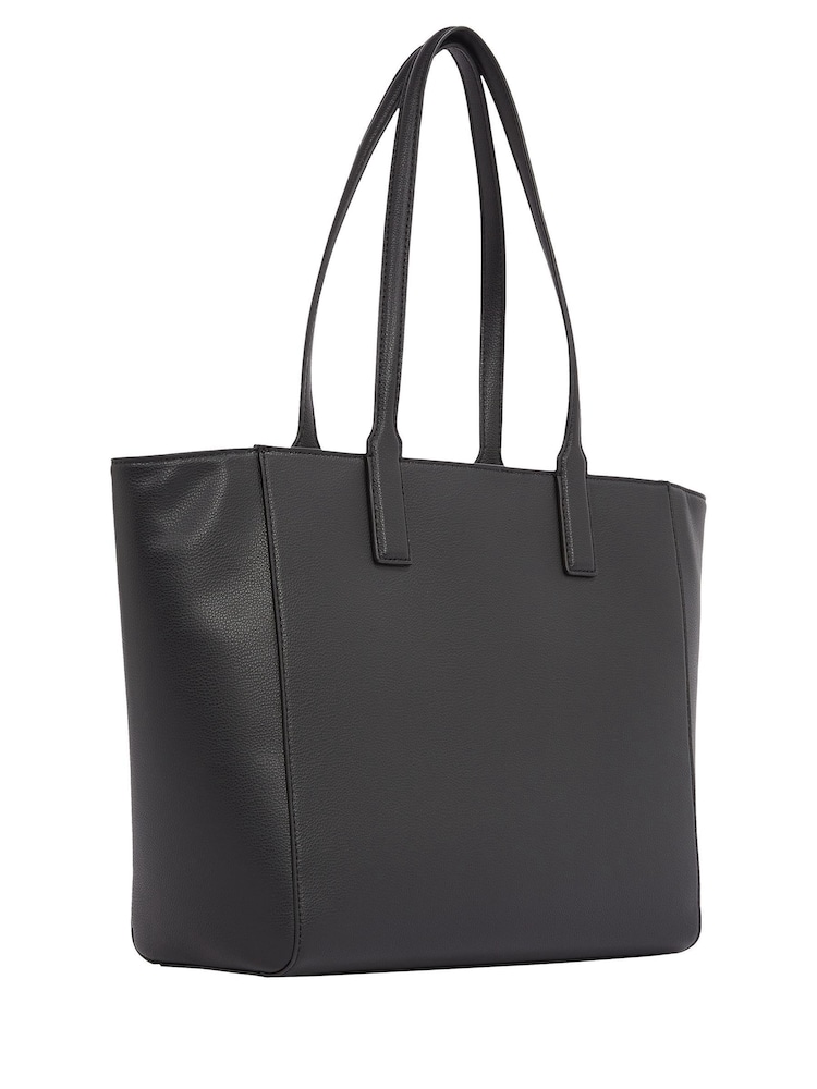 Tommy Hilfiger Black Tote Bag With Soft Logo - Image 1 of 5