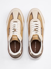 Tommy Hilfiger Cream Retro Runner Trainers - Image 4 of 6