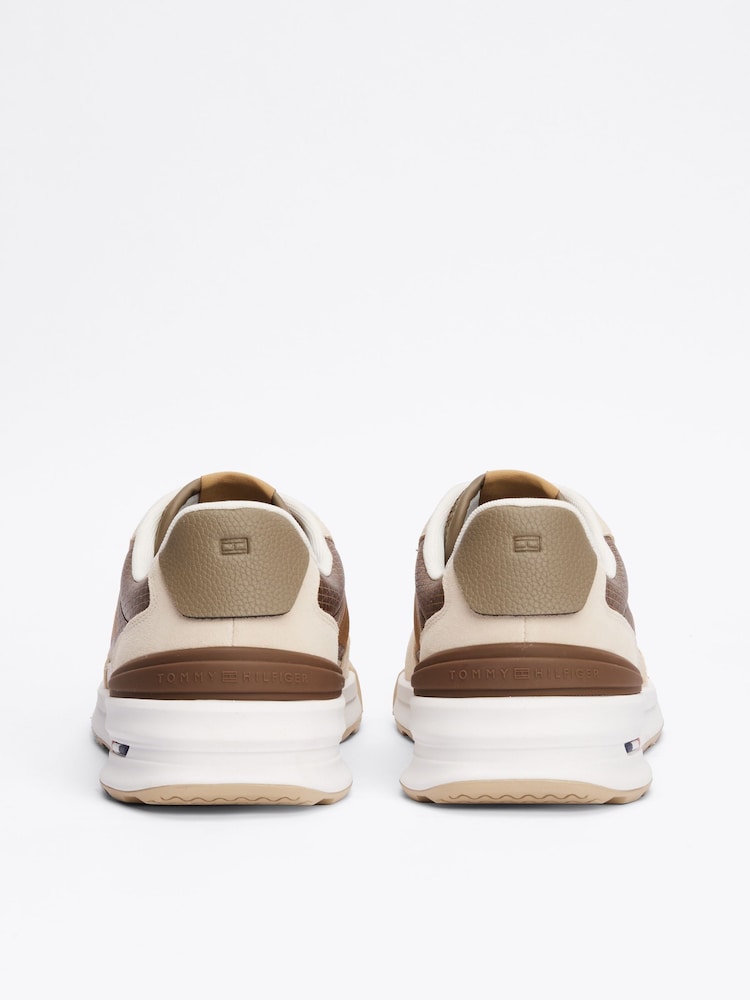 Tommy Hilfiger Cream Retro Runner Trainers - Image 6 of 6 Tommy Hilfiger Cream Retro Runner Trainers - Image 6 of 6