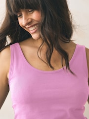 Blue/Pink/Sage/Oatmeal/Black Thick Strap Vests 5 Pack - Image 3 of 6