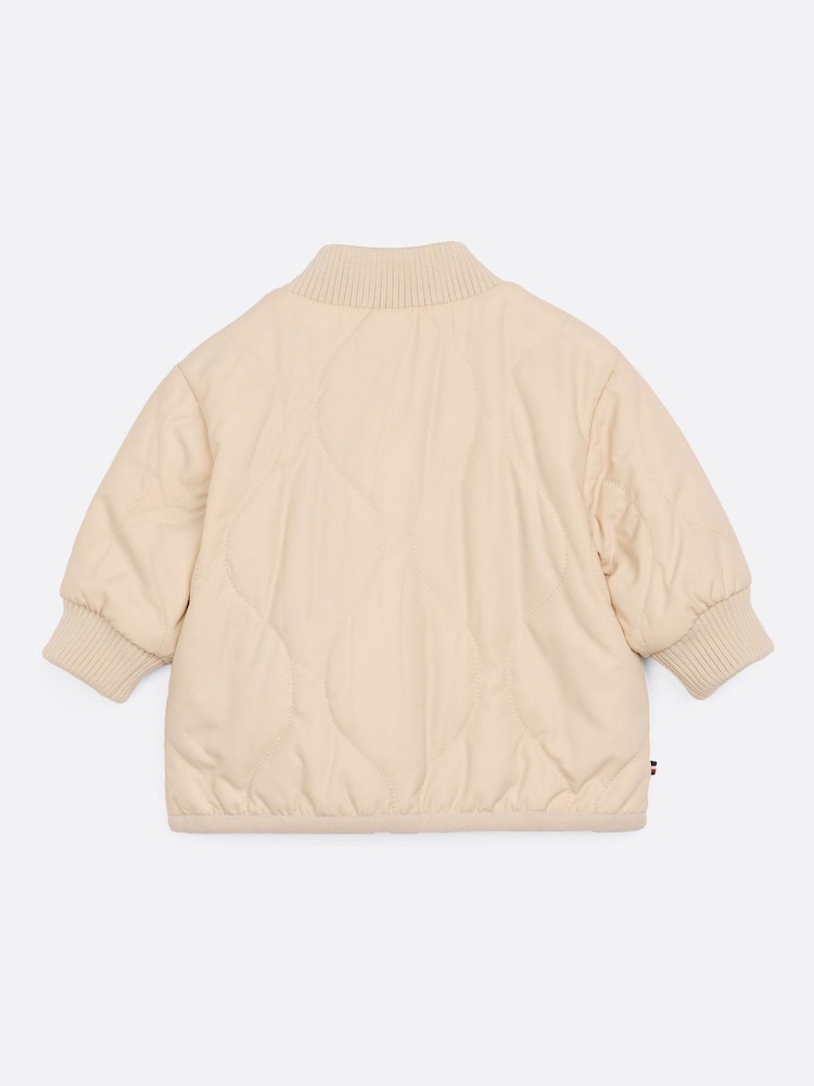Tommy Hilfiger Cream Quilted Jacket - Image 2 of 4