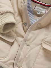 Tommy Hilfiger Cream Quilted Jacket - Image 4 of 4