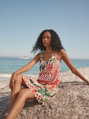 Sicilian Graphic Sleeveless V-Neck Slouch Dress - Image 1 of 4