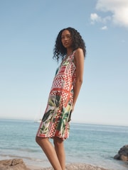 Sicilian Graphic Sleeveless V-Neck Slouch Dress - Image 2 of 4