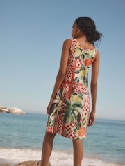 Sicilian Graphic Sleeveless V-Neck Slouch Dress - Image 3 of 4