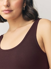Chocolate Brown Thick Strap Vest - Image 3 of 6
