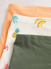Tropical Print/Orange/Khaki Cropped Boobtube 3 Pack - Image 5 of 6