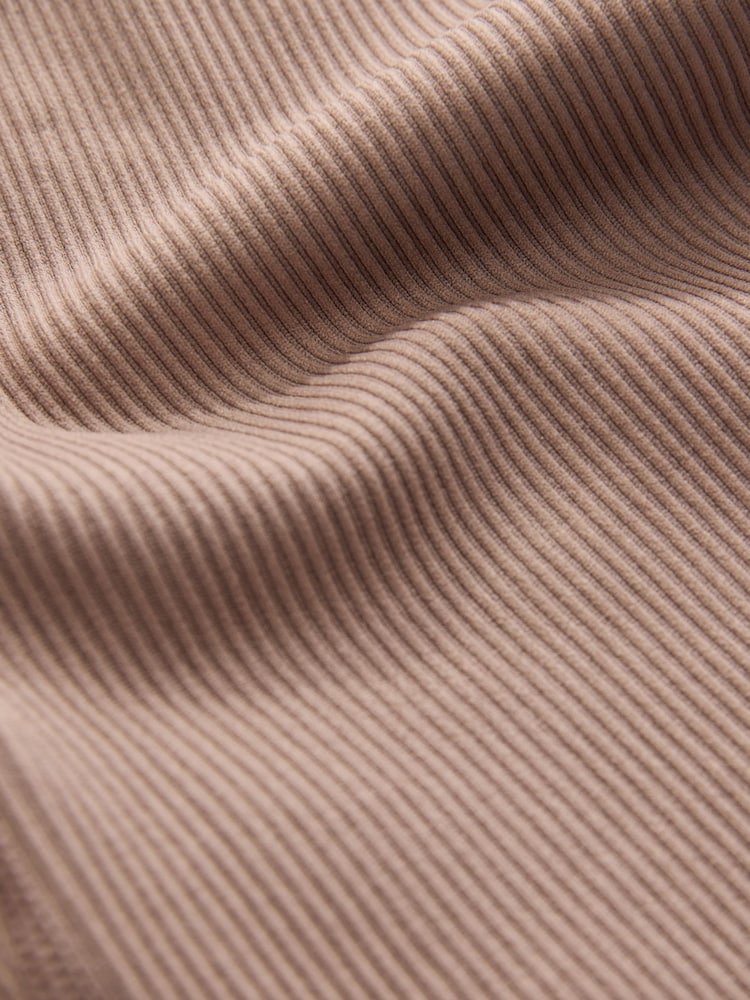Neutral High Waist Ribbed Cycling Shorts - Image 7 of 7