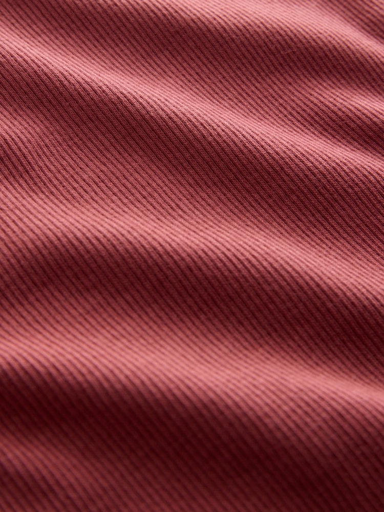 Rust Red Strappy Maxi Length Ribbed Dress - Image 7 of 7