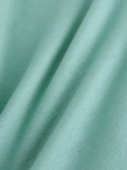 Verde turquesa - Relaxed Boxy Elbow Length Crew Neck 100% Cotton T-Shirt - Imagen 7 de 8