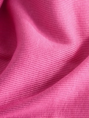 Bright Pink Ribbed T-Shirt Style Column Maxi Dress With Slit Detail - Image 5 of 6