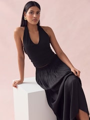 Black Halter Neck Vest - Image 1 of 4