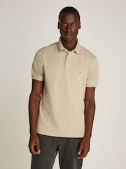 Tommy Hilfiger Natural Regular Fit Stretch 1985 Cotton Polo Shirt - Image 1 of 6