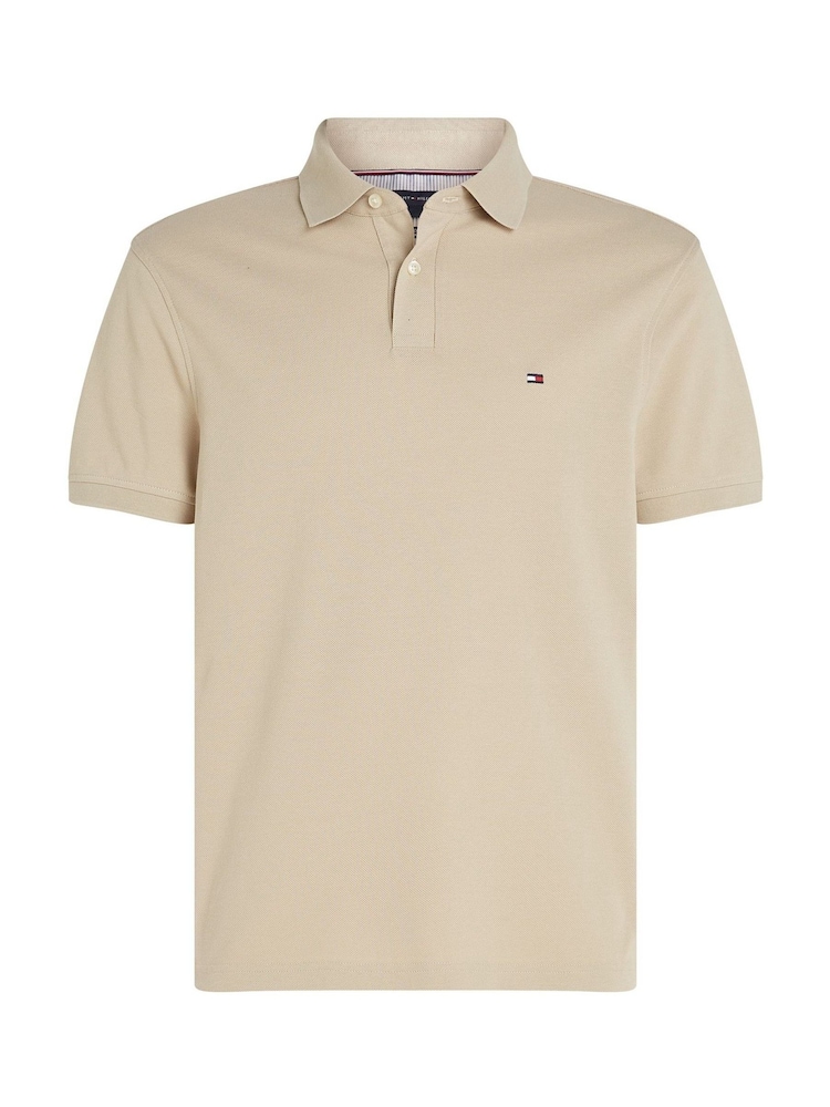 Tommy Hilfiger Natural Regular Fit Stretch 1985 Cotton Polo Shirt - Image 5 of 6