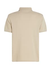 Tommy Hilfiger Natural Regular Fit Stretch 1985 Cotton Polo Shirt - Image 6 of 6