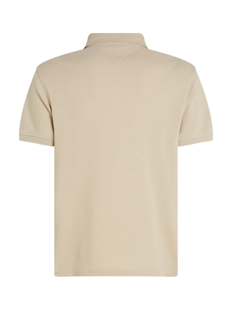 Tommy Hilfiger Natural Regular Fit Stretch 1985 Cotton Polo Shirt - Image 6 of 6