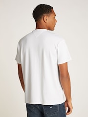 Tommy Jeans White Relaxed Linear Logo 100% Cotton T-Shirt - Image 2 of 7