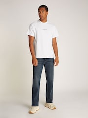Tommy Jeans White Relaxed Linear Logo 100% Cotton T-Shirt - Image 3 of 7