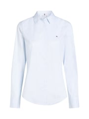 Tommy Hilfiger Blue Regular Fit Essential Poplin Shirt - Image 5 of 6