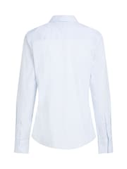 Tommy Hilfiger Blue Regular Fit Essential Poplin Shirt - Image 6 of 6