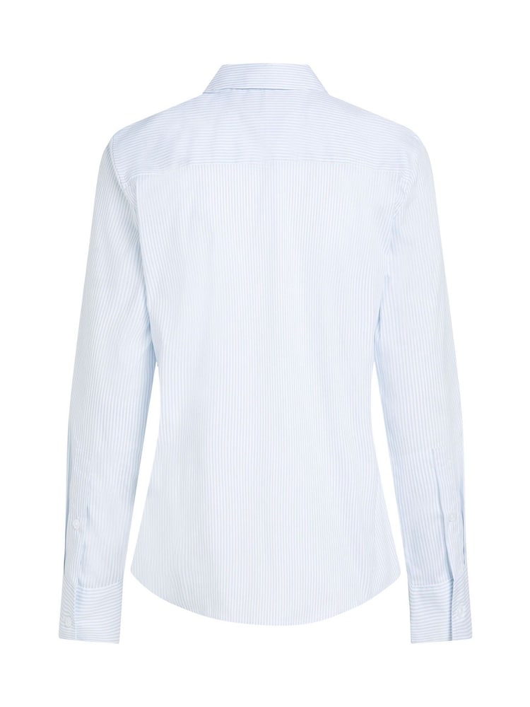 Tommy Hilfiger Blue Regular Fit Essential Poplin Shirt - Image 6 of 6