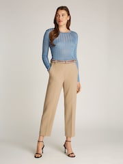 Tommy Hilfiger Brown Slim Straight Trousers - Image 3 of 6