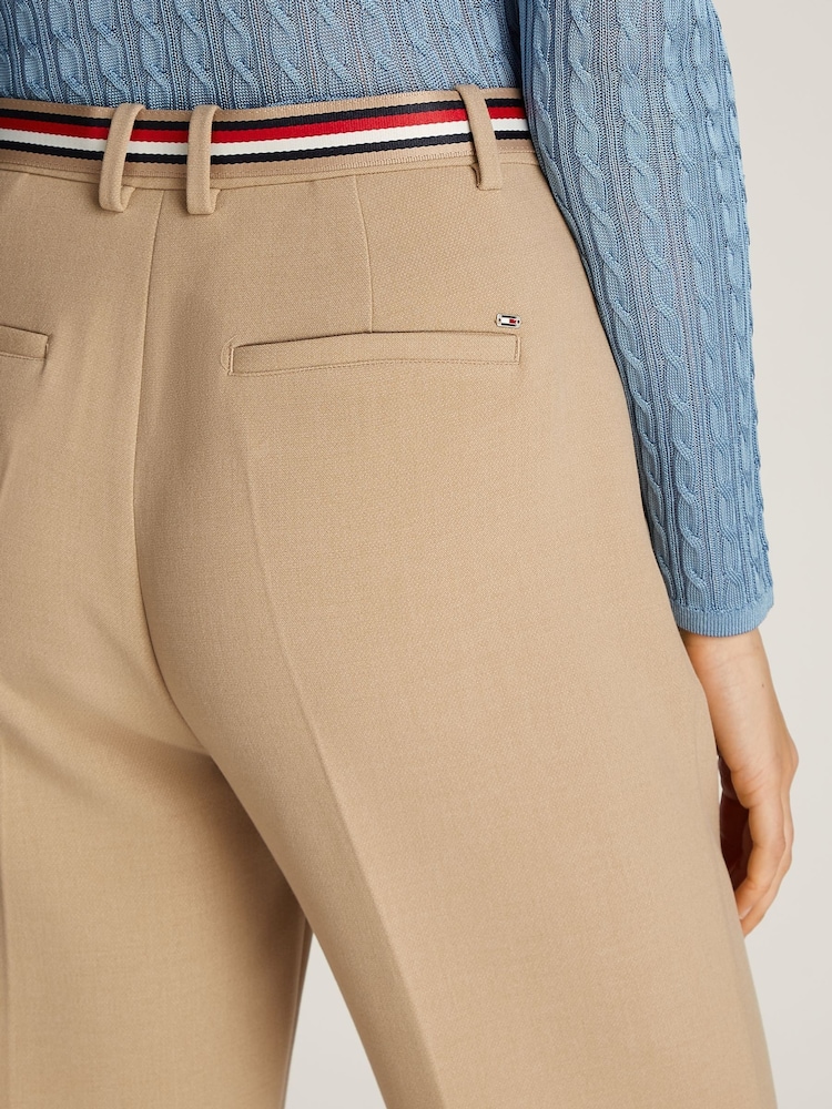 Tommy Hilfiger Brown Slim Straight Trousers - Image 4 of 6