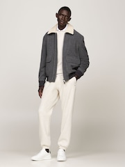 Tommy Hilfiger White Essential Fleece Joggers With Cuffs - Image 2 of 6