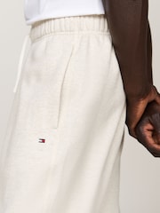 Tommy Hilfiger White Essential Fleece Joggers With Cuffs - Image 4 of 6