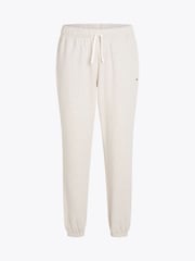 Tommy Hilfiger White Essential Fleece Joggers With Cuffs - Image 5 of 6