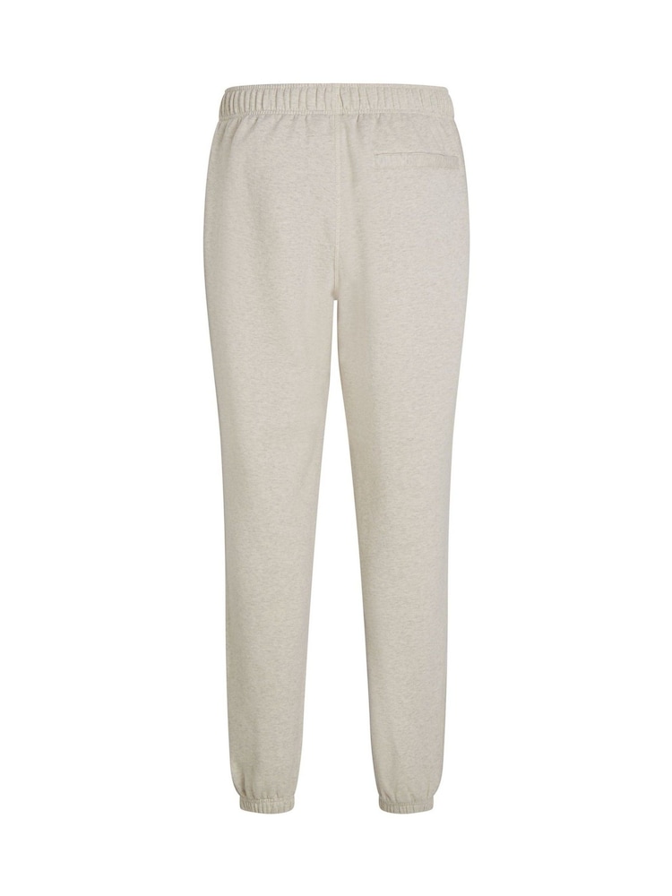 Tommy Hilfiger White Essential Fleece Joggers With Cuffs - Image 6 of 6