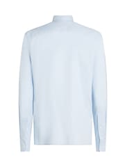 Tommy Hilfiger Blue Slim Flex 100% Cotton Dobby Shirt - Image 6 of 6