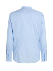 Tommy Hilfiger Blue Slim Flex Stretch Cotton Poplin Shirt - Image 5 of 6