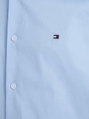 Tommy Hilfiger Blue Slim Flex Stretch Cotton Poplin Shirt - Image 6 of 6