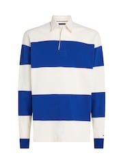 Tommy Hilfiger Blue Blocking Rugby 100% Cotton Shirt - Image 5 of 6