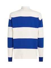 Tommy Hilfiger Blue Blocking Rugby 100% Cotton Shirt - Image 6 of 6