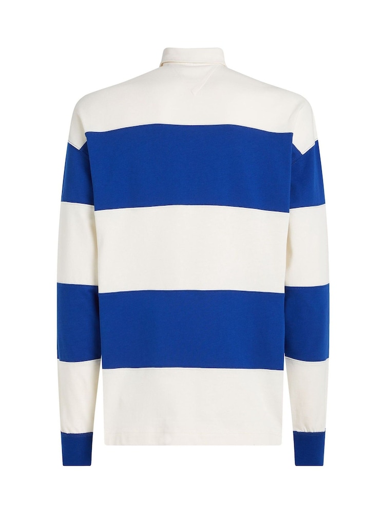 Tommy Hilfiger Blue Blocking Rugby 100% Cotton Shirt - Image 6 of 6 Tommy Hilfiger Blue Blocking Rugby 100% Cotton Shirt - Image 6 of 6