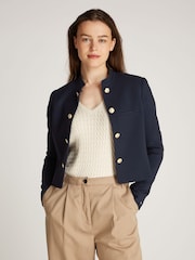 Tommy Hilfiger Blue Slim Single Breasted Blazer Jacket - Image 1 of 6