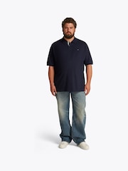 Tommy Hilfiger Blue Plus Stripe Regular Fit Polo Shirt - Image 1 of 6